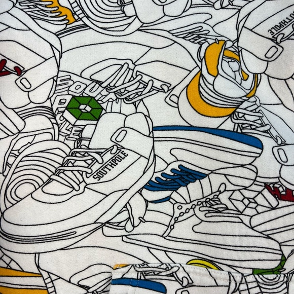 Vintage Y2K Southpole Hoodie AOP Sneaker Streetwear Grunge Sweatshirt Skater XL - Picture 2 of 16